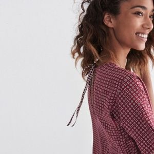 Madewell • Silk Bow Back Tee in Ascot Tile
